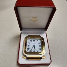 Cartier Santos Stainless Clock Grade AAA Plus Gold And White picture