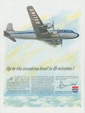 1951 United Air Lines Mainliner 300 DC-6 Coast To Coast Vintage Print Ad SP8 picture