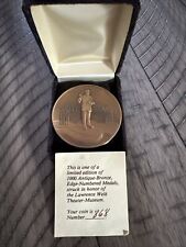 Large LAWRENCE WELK Memorial Antique Bronze Coin Ltd. Ed of 1000 Rare w/ Box picture