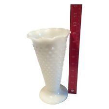 Vintage Anchor Hocking Hobnail Milk Glass Vase picture