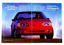 1990 Ford Mustang GT Vintage Original Print Ad  2 Page picture
