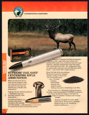 1995 WINCHESTER Supreme Fail Safe Ammunition PRINT AD Elk Hunting picture