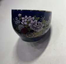 Vintage Traditional Japanese Cobalt Blue Porcelain Sake O-Choko Cup picture
