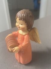 Vintage Anri Toriart Angel Girl Playing Accordion Figurine Hand Carved picture