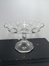 Vintage Heisey Pedestal Glass Serving Dish Bowl 5