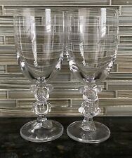 Vintage Walt Disney Company Mickey And Minnie Mouse Stemmed Wine Glasses picture