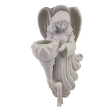 Vintage WNS Korea Bisque Angel Candle Holder Wall Hook Decor picture