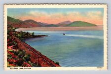 OR-Oregon, Aerial Klamath Lake, Antique, Vintage Souvenir Postcard picture
