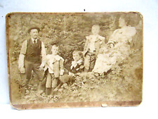 1890s Cabinet Card Photo of Sam Woods Family Kiowa Barber, Kansas picture