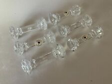 Vintage set of 6 Bombay CRYSTAL KNIFE RESTS Made in POLAND 24% LEAD Dumbell picture