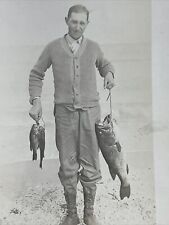 Early 1900s RPPC Postcard Fisherman Holding Caught Fish Real Photo picture