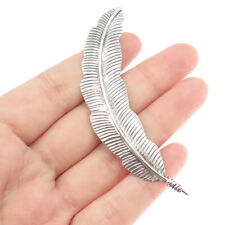 BENJAMIN PIASO NAVAJO Old Pawn 925 Sterling Silver Vintage Feather Pin Brooch picture
