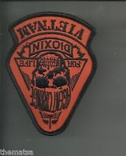 VIETNAM AGENT ORANGE FOR LIFE DIOXIN  SKULL MOTORCYCLE EMBROIDERED PATCH  picture