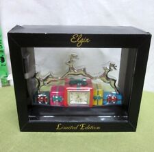 ELGIN Christmas timepiece Reindeer Jump limited-edition clock Illinois NWT  picture