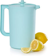 Tupperware New Vintage Collection Style 2-Qt./2 L Go Between Pitcher ~ Blue picture