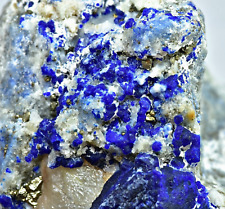429g Natural Blue Hauyne with Sodalite, Calcite and Pyrite Fluorescent Specimen picture