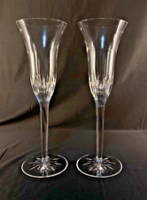 Waterford Crystal Fluted Champagne Stem Glasses Giselle Pattern Lot of 2 picture