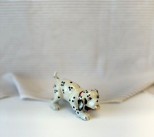 Vintage Porcelain Dalmatian Puppy Playing Fetch Red Bow picture