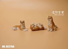 3pcs Cute Small Shiba Inu Dog JS2215 1/6 Resin Model Animal Figure Decor Statues picture