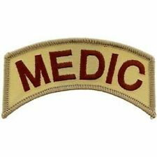 ARMY MEDIC DESERT SHOULDER ROCKER TAB EMBROIDERED MILITARY PATCH  picture