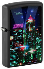 Zippo Cyber City Design Black Matte Windproof Lighter, 48506 picture