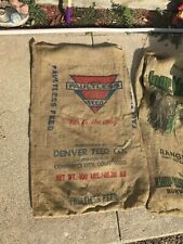 Vintage Faultless feed design Burlap bag sack photo prop 20