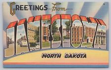 Jamestown North Dakota, Large Letter Greetings, Vintage Postcard picture