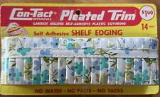 Vintage Con-Tact PLEATED TRIM Shelf Cupboard Edge Edging Retro Turquoise Blue picture