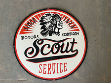PORCELAIN SCOUT SERVICE ENAMEL SIGN 30X30 INCHES SSP picture