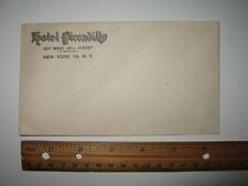 Old Antique Vintage Hotel Piccadilly Emblem Envelope Stationery New York NY NYC picture