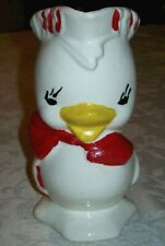 Vintage USA Duck PITCHER Jar VASE Cold Paint chippy look ANTIQUE chicken FIGURAL picture