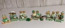 Lot Of 6 Cherished Teddies Irish Teddy Bear Figurines And 2 Hallmark Irish Mice picture