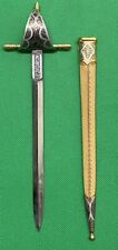VINTAGE Toledo Miniature Sword Letter Opener Mini Sword Brass 8” picture