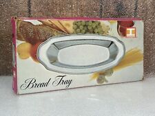 Vintage Irvinware Etched Chrome-plated Silver-tone Bread Tray 13” USA picture