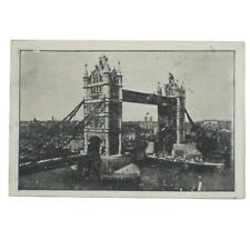 Tower Bridge London England Miniature Postcard USED Punch Puppet Stamp picture