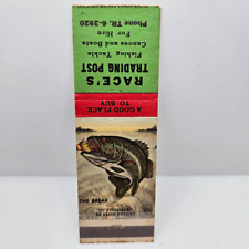 Vintage Matchcover Race's Trading Post Fishing Sangerville Maine picture