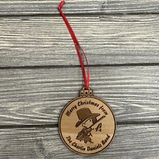 RARE Charlie Daniels Band Ornament Autographed Signed Laser Engraved 3” picture