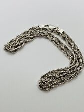 22.1g 24” MENS THICK STERLING SILVER ROPE FINE ITALY MADE NECKLACE STAMPED picture