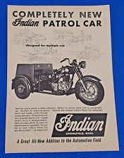 VINTAGE 1959 INDIAN PATROL CAR ORIGINAL PRINT AD  CLASSIC RARE AD picture