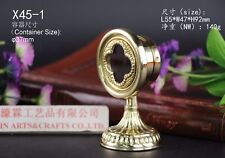 Brass Reliquary / Theca With Stand Glass Front Relic Holder, Small, X45-1 picture