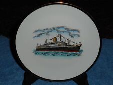 Vintage BREMEN Passenger Ship GERMANY SCHUMANN ARZBERG Porcelain Plate 1940-1950 picture