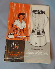 1960s Hamilton Beach Liqui-Blender Model no 210 Owners Manual & Cookbook picture