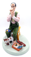 Danbury Mint 12 Norman Rockwell Porcelain Figurine Coll. Man Threading A Needle picture