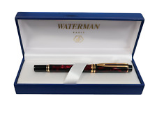 Waterman Rhapsody Mineral Red & Gold Trim Rollerball Pen In Box * picture