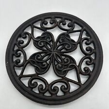 Decorative Vintage Cast Iron Trivet With Intertwined Hearts picture