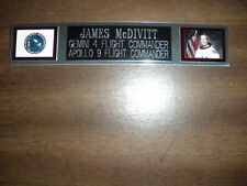 JAMES McDIVITT (ASTRONAUT) ENGRAVED NAMEPLATE FOR PHOTO/DISPLAY picture