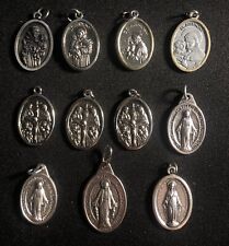 Rosary Medals Lot Of 12 Catholic — St. Anthony, Crucifixion, Virgin Mary picture