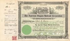 American Niagara Railroad Co. - Stock Certificate - Railroad Stocks picture