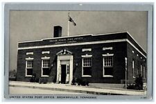 c1920s United States Post Office Brownsville Tennessee TN Unposted Flag Postcard picture