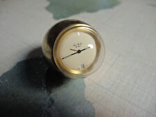 Rare Vintage Jean Roulet Egg shaped  Swiss Brass Desk Clock w/alarm not running picture